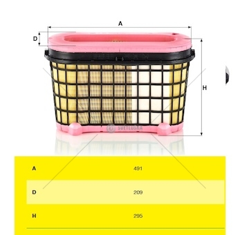 Filtr vzduchu mercedes actros mp4/mp5, antos 963, arocs 964, sisu auto 0045892_A