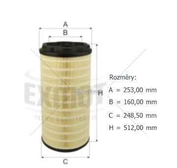 Filtr vzduchu scania l,p,g,r,s euro 6 od 2016 0260785_A