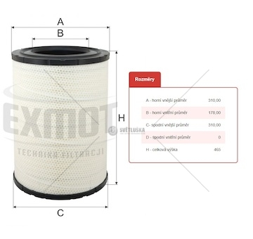 Filtr vzduchu wpo-415 rvi magnum, premium, midlum 0058801_A