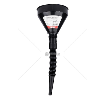 Flexibilní černý univerzální trychtýř se sítkem na kapalné palivo vodu 13,5 cm AMiO-04036