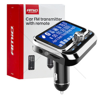FM transmitter 2×USB-A 12V 24VAMIO-04657