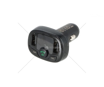 FM Trasmitter T typ Bluetooth 2xUSB microSD, černý BAS28828
