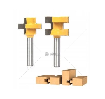 Fréza drážkovací do dřeva, 2ks, stopka 8mm GEKO