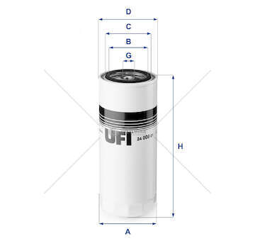 Fuel filter CARTUCCIA FILTRO NAFTA Ufi