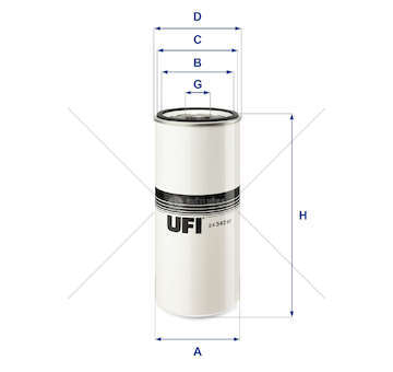 Fuel filter Filtro Diesel Ufi
