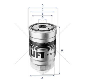 Fuel filter FILTRO NAFTA - 8140/8040/8060 Ufi