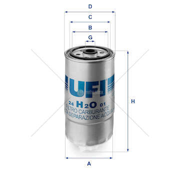Fuel filter SUPPORTO+FILTRO NAFTA 2992300 Ufi