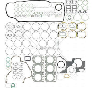 Full Gasket Set, engine D 2876 LF12/13 D 2876 LOH20/21 E3 4VXCIL. Victor Reinz