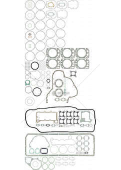 Full Gasket Set, engine D2866/76 Victor Reinz