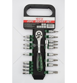 Gola sada 20 ELEM. 1/4 6- gola+nástavec+bity MTX MTX-AE-M0120-1