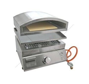 Gril plynový NAPOLI, stolní + pizza pec + grilovací deska CATTARA