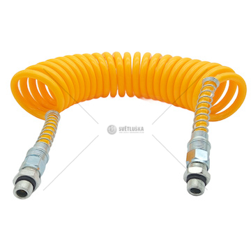 Hadice spirálová žlutá M16x1,5 délka 5m