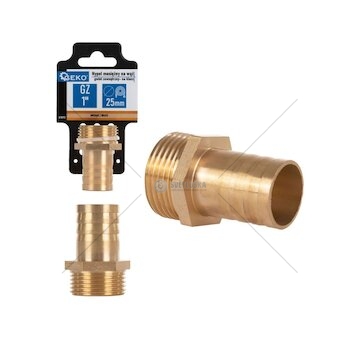 Hadičník mosazný 25mm s vnějším závitem 1" GEKO