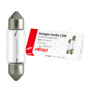 Halogenová žárovka C5W Festoon 36mm 12V 10ks
