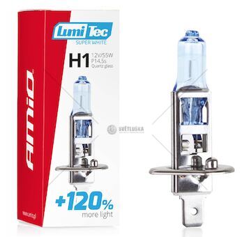 Halogenová žárovka H1 12V 55W LumiTec SuperWhite +120%