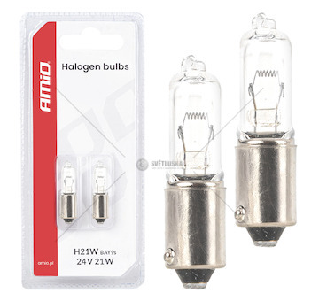 Halogenová žárovka H21W 24V 21W BAY9S AMiO-05023