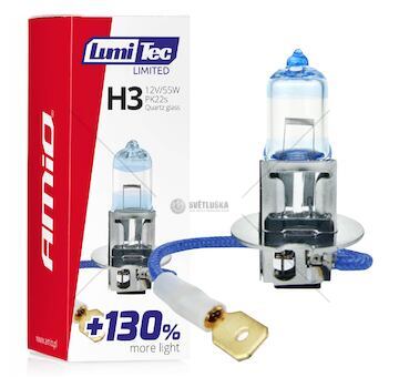 Halogenová žárovka H3 12V 55W LumiTec LIMITED +130%