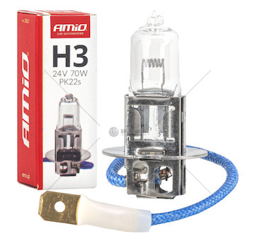 Halogenová žárovka H3 24V 70W PK22s AMiO-05021