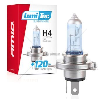 Halogenová žárovka LumiTec SuperWhite +120% H4 12V 60/55W