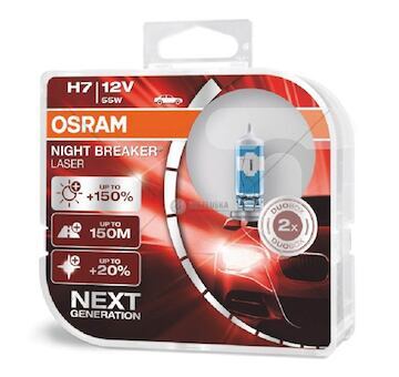 Halogenová žárovka Osram H7 12V 55W PX26d NIGHT BREAKER LASER +150% / 2ks