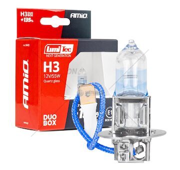 Halogenové žárovky H3 12V 55W LumiTec NEXT GENERATION +135% DUO AMiO-04403