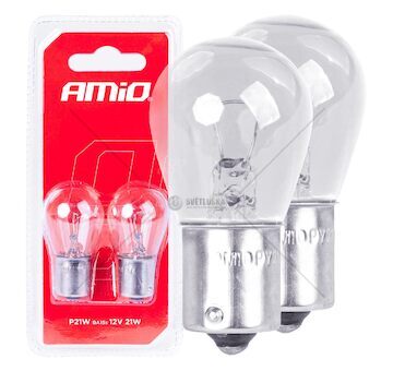 Halogenové žárovky P21W BA15s 12V 2ks blister
