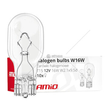 Halogenové žárovky T15 W16W W2.1x9.5d 12V 10 ks