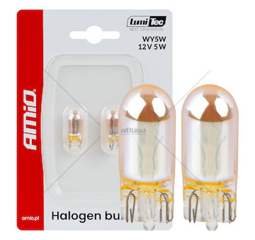 Halogenové žárovky WY5W 12V5W LumiTec AMBER CHROME 2ks AMiO-04626