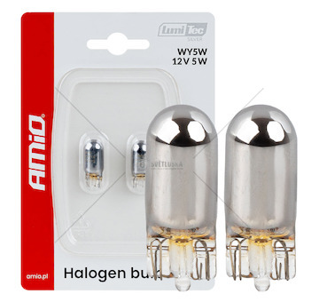 Halogenové žárovky WY5W 12V5W LumiTec CHROME 2ks AMiO-04628