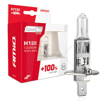Halogenový duo blistr (2ks) sada LumiTec +100% H1 12V 55W DUO