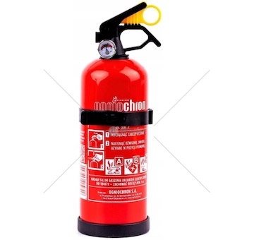 Hasící přístroj práškový A,B,C 1kg s věšákem a manometrem