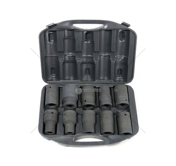 Hlavice nástrčná, rázová 1", sada 10ks, 17-41mm GEKO