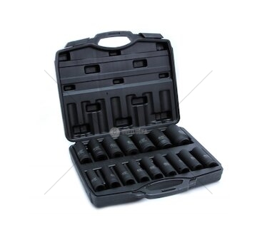 Hlavice nástrčná rázová, sada 16 ks, 1/2“, 10-32 mm BJC