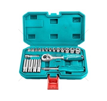 Hlavice nástrčné, sada 20ks, 1/4", industrial, CR-V(50BV30) TOTAL