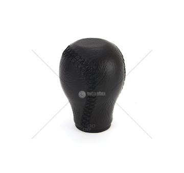 Hlavice řadicí páky kožená obyčejná černé nitě