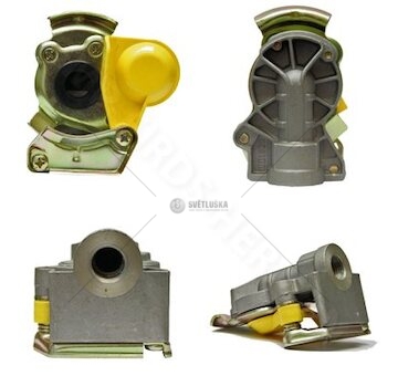 Hlavice vzduchová spojovací M22 žlutá vlek - tvrdá