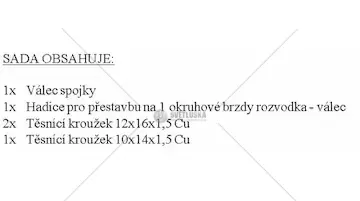 Hlavní brzdový válec mt8 sada pro přestavbu na 1 okruhové brzdy | MT588206a