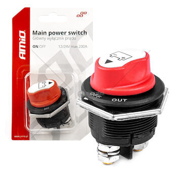 Hlavní vypínač autobatérie 12/24V max. 200A AMiO-03027