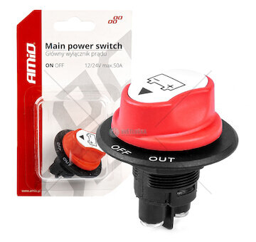 Hlavní vypínač autobatérie 12/24V max.50A AMiO-03025