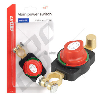 Hlavní vypínač autobaterie 12V-48V max 275A AMiO-04830