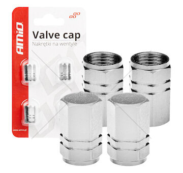 Hliníkové čepičky na ventil stříbrné 4 ks
