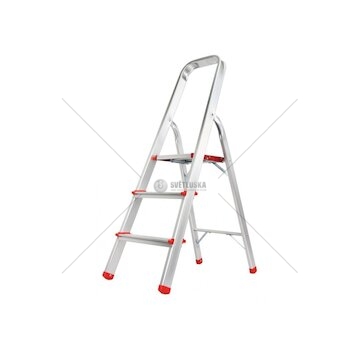 Hliníkové schůdky, 3 stupně, skládací, jednostranné - MAR-POL