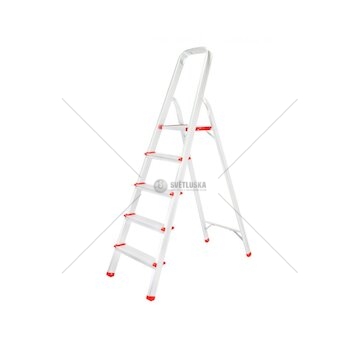 Hliníkové schůdky, 5 stupňů, skládací, jednostranné - MAR-POL