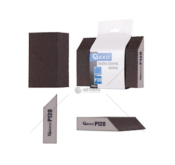 Houba brusná, zkosená, 125x90x25mm, P120 GEKO