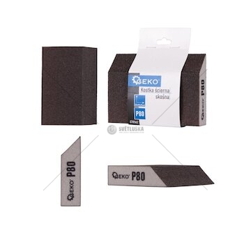 Houba brusná, zkosená, 125x90x25mm, P80 GEKO