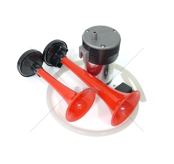 Houkačka vzduchová 2-tónová s kompresorem 12V