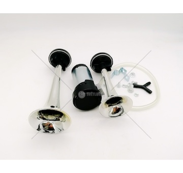 Houkačka vzduchová trubka dvojitá 166/216mm 12V s kompresorem