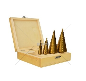 HSS stupňový vrták, sada 4ks, 4-39mm, 4-32mm, 4-20mm, 4-12mm GEKO