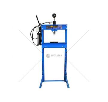 Hydraulicko-pneumatický dílenský lis 20 t s manometrem GEKO