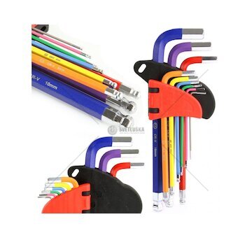 Imbusové L klíče 1.5-10 mm, sada 9 ks BJC